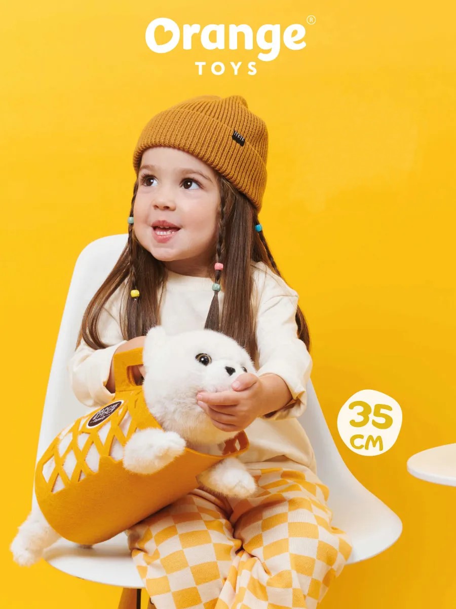 Milo – Pisoiul Alb de Pluș (35 cm) – Jucărie Premium Ultra Pufoasă Orange Toys