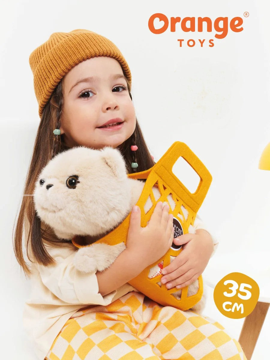 Milo – Pisoiul Alb de Pluș (35 cm) – Jucărie Premium Ultra Pufoasă Orange Toys