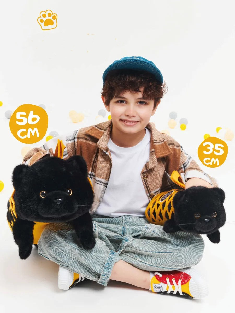 Milo – Pisoiul Negru de Pluș (35 cm) – Jucărie Premium Ultra Pufoasă Orange Toys