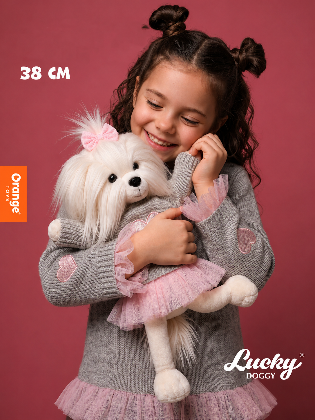 Lucky Mimi Pink Heart – Căţeluşă de Pluş Premium Lucky Doggy