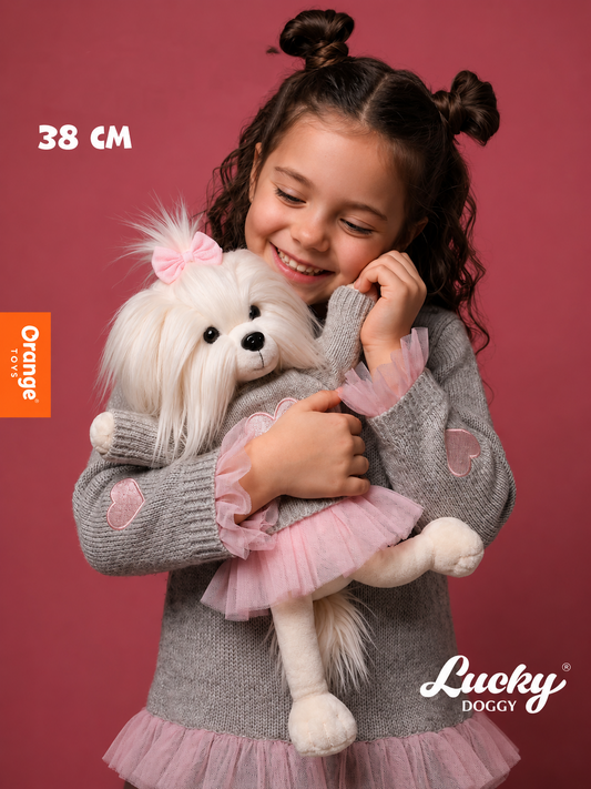 Lucky Mimi Pink Heart – Căţeluşă de Pluş Premium Lucky Doggy