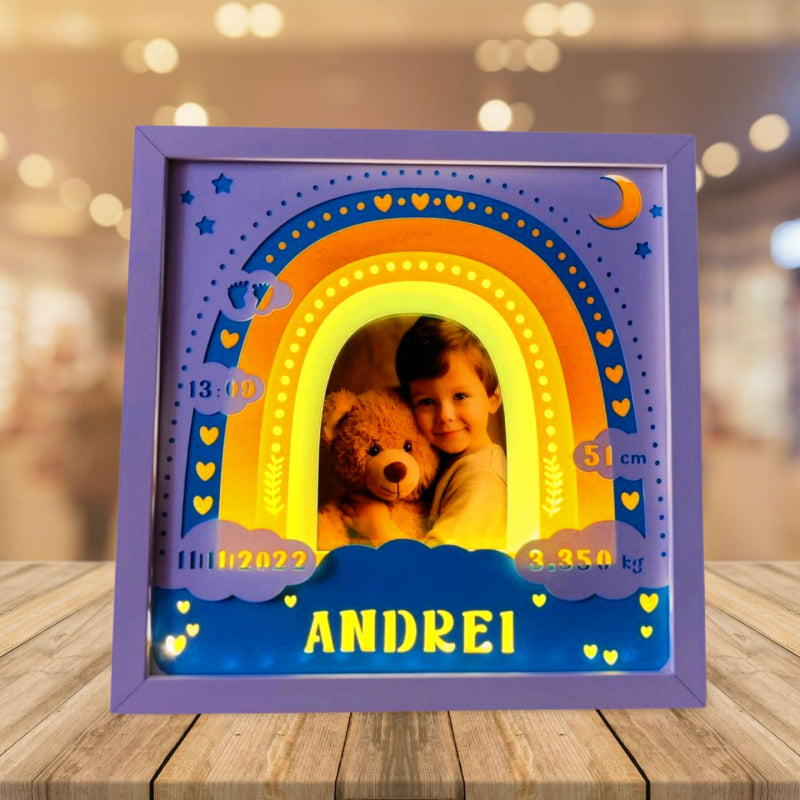 Tablou luminos personalizat baieti 002
