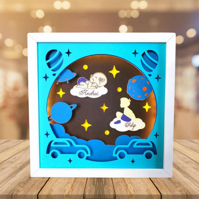 Tablou luminos personalizat baieti 001