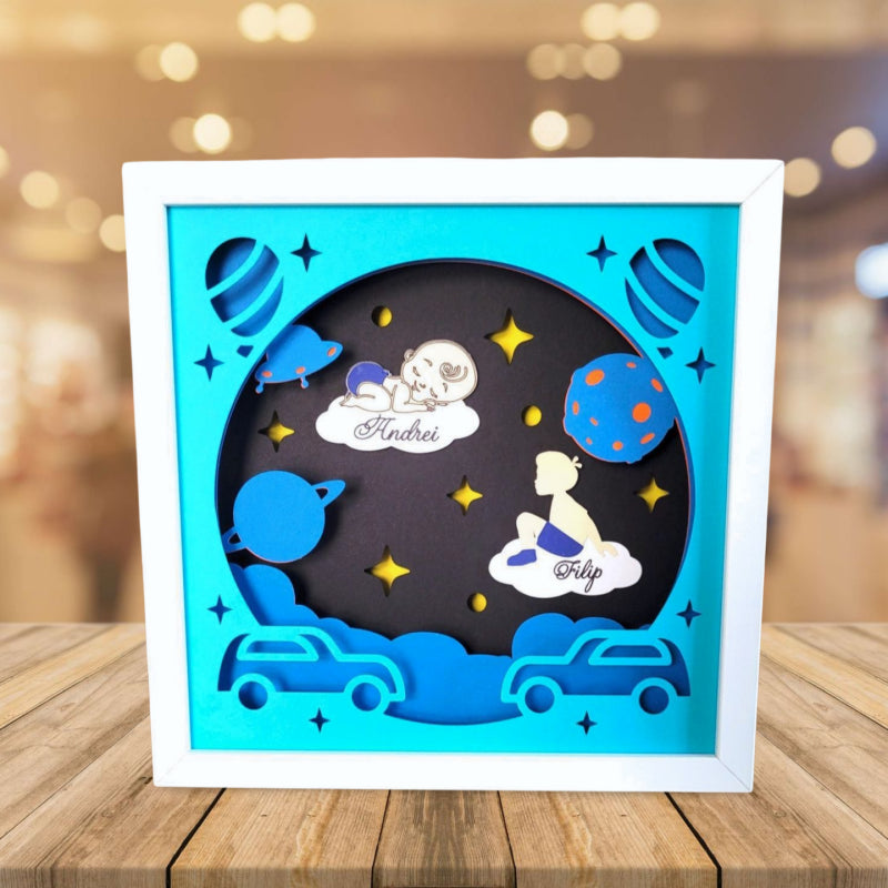 Tablou luminos personalizat baieti 001