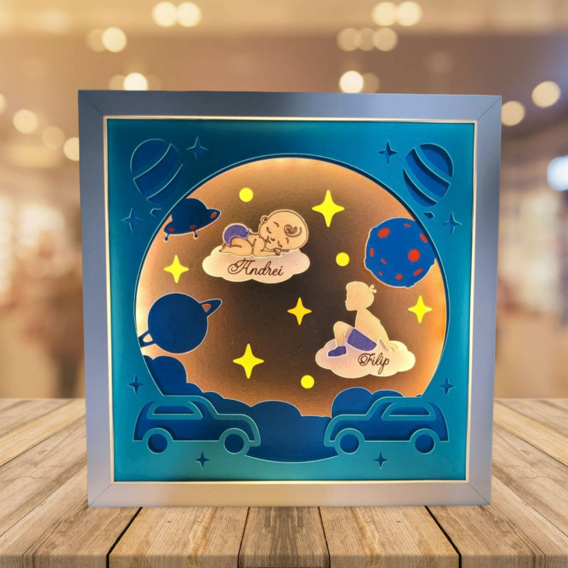 Tablou luminos personalizat baieti 001