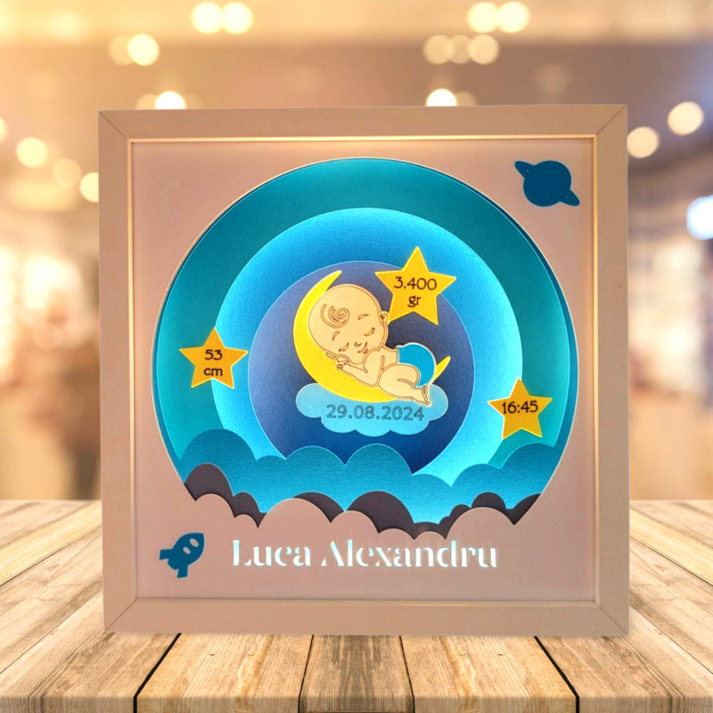Tablou luminos personalizat baieti 007