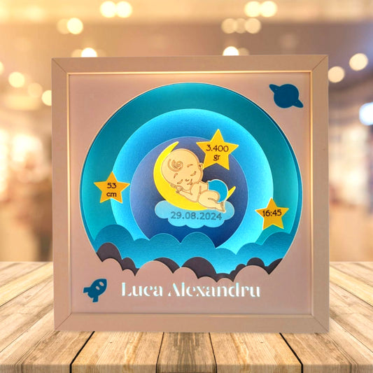 Tablou luminos personalizat baieti 007