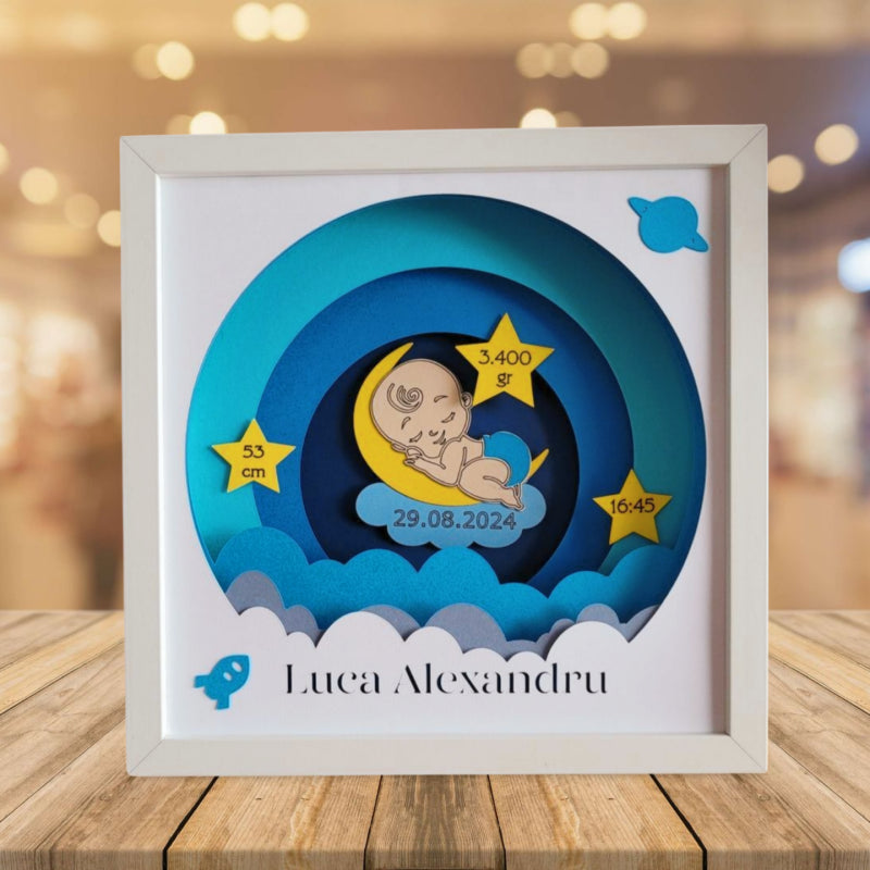 Tablou luminos personalizat baieti 007
