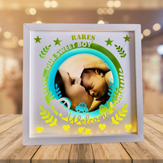 Tablou luminos personalizat baieti 010