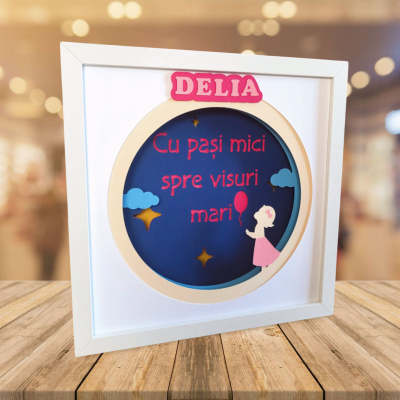 Tablou luminos personalizat fetițe 001