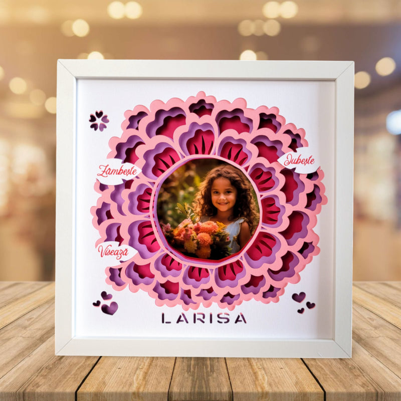 Tablou luminos personalizat fetițe 004