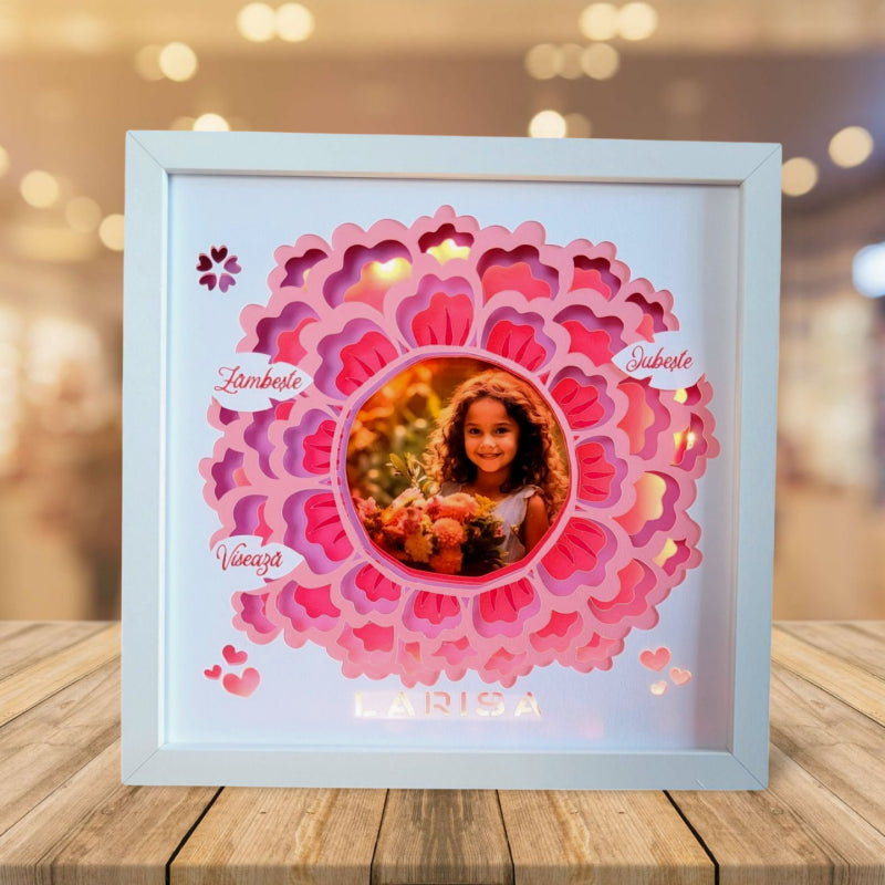 Tablou luminos personalizat fetițe 004