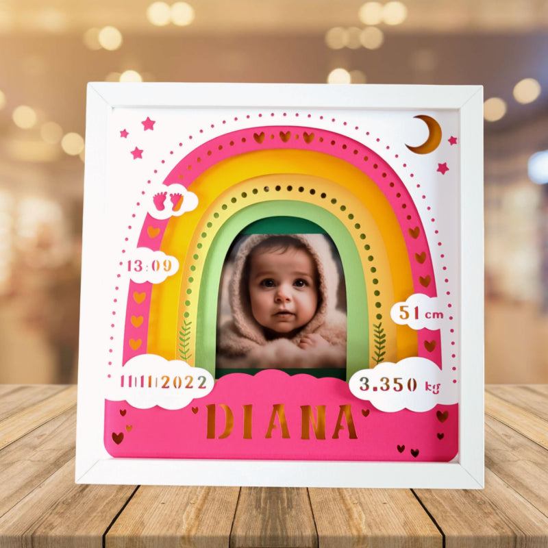 Tablou luminos personalizat fetițe 005