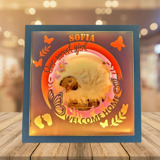 Tablou luminos personalizat fetițe 009