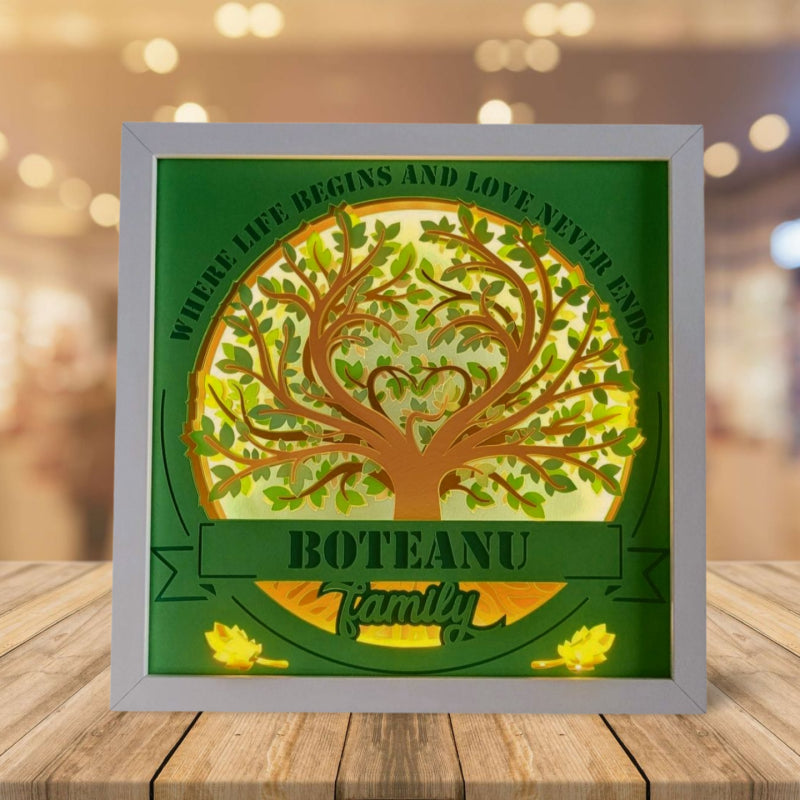 Tablou luminos personalizat Familie 2