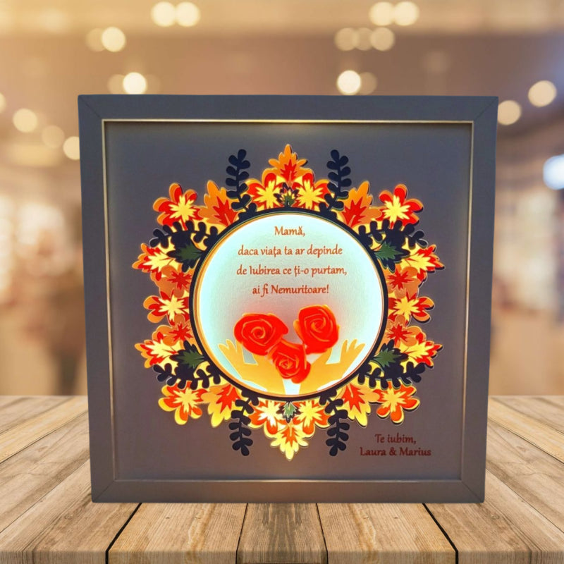 Tablou luminos personalizat Mama