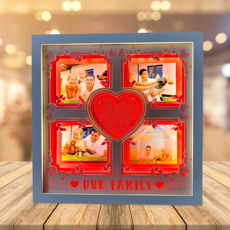 Tablou luminos personalizat Familie 5