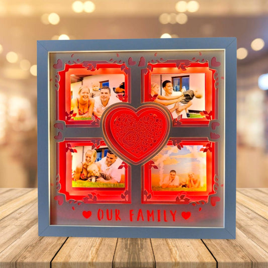 Tablou luminos personalizat Familie 5