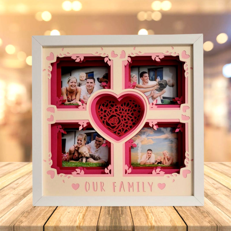 Tablou luminos personalizat Familie 5