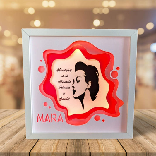 Tablou luminos personalizat Soră/Prietenă/Colegă