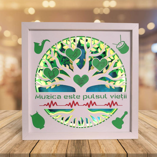 Tablou luminos personalizat Muzica