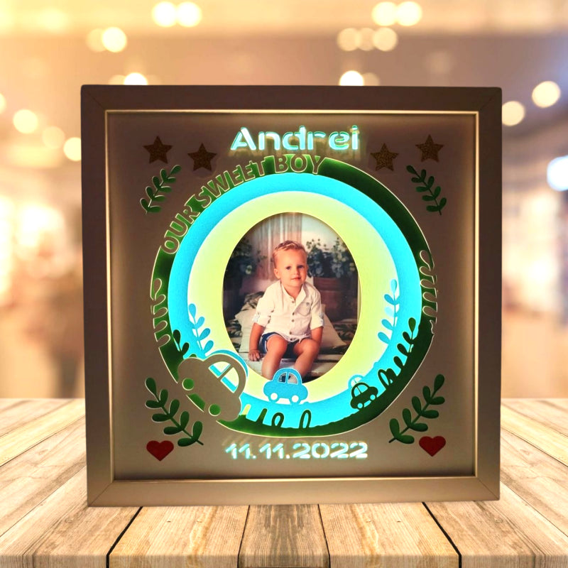 Tablou luminos personalizat baieti 013