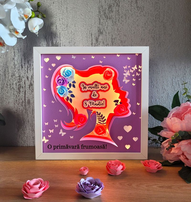 Tablou luminos personalizat 1-8 Martie  01