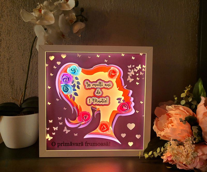 Tablou luminos personalizat 1-8 Martie  01