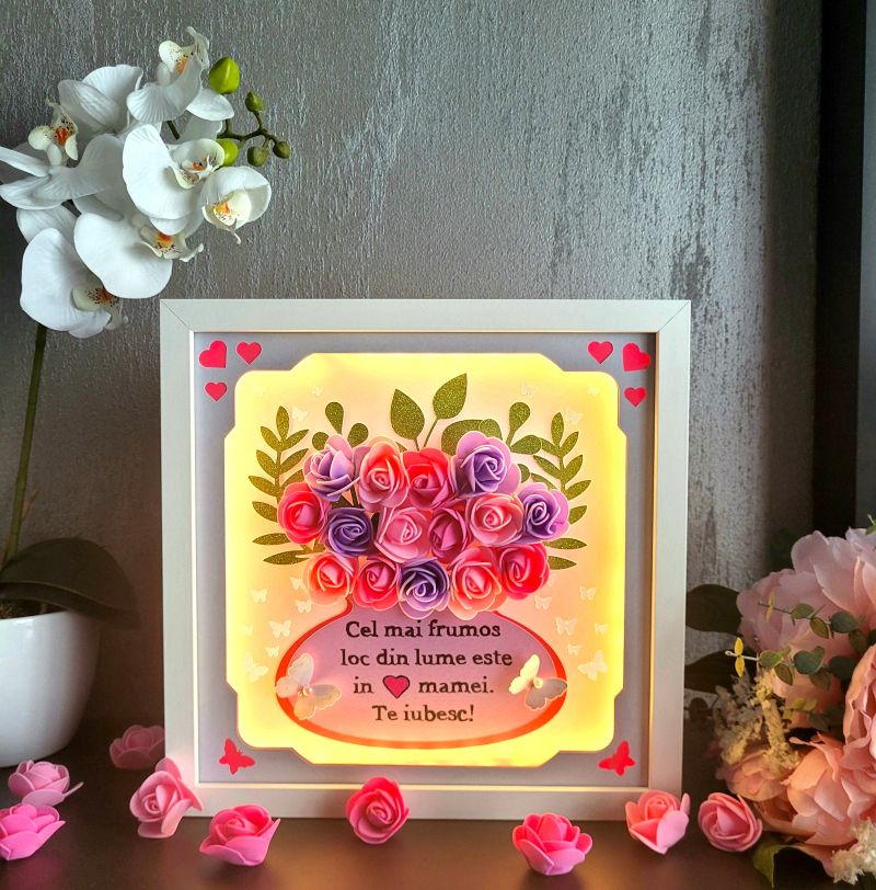 Tablou luminos personalizat pentru Mama