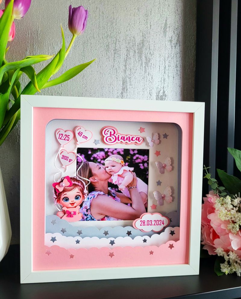 Tablou luminos personalizat fetițe 019