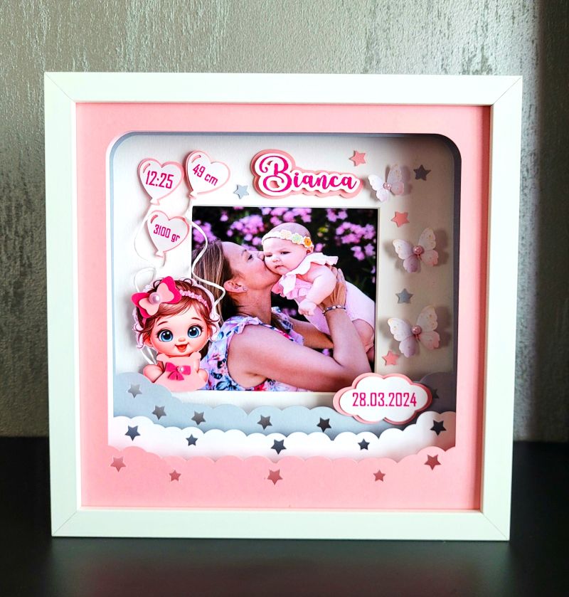 Tablou luminos personalizat fetițe 019